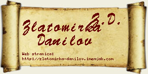 Zlatomirka Danilov vizit kartica